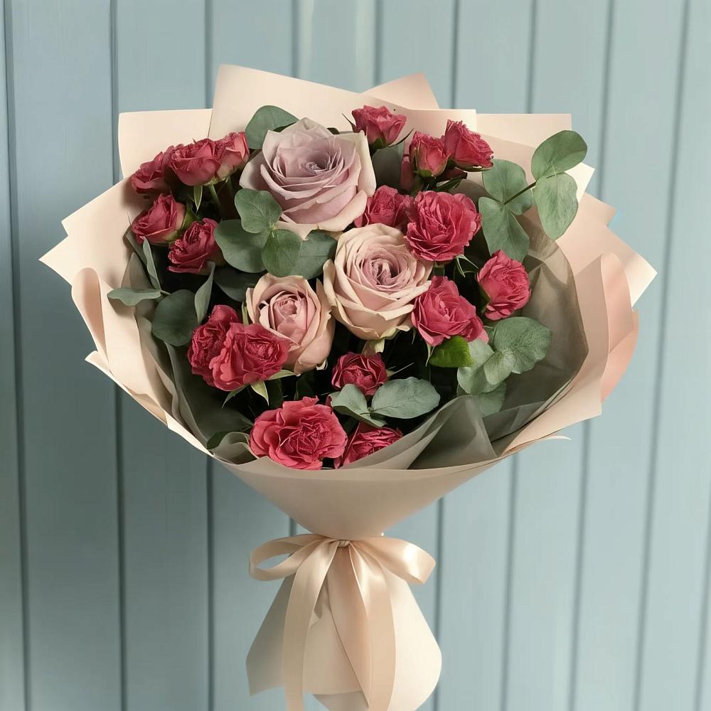 Букет цветов из: Гвоздики и Розы в Миллерово