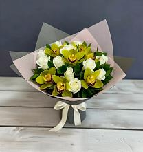 Букет цветов из:  Орхидеи и Розы в Миллерово