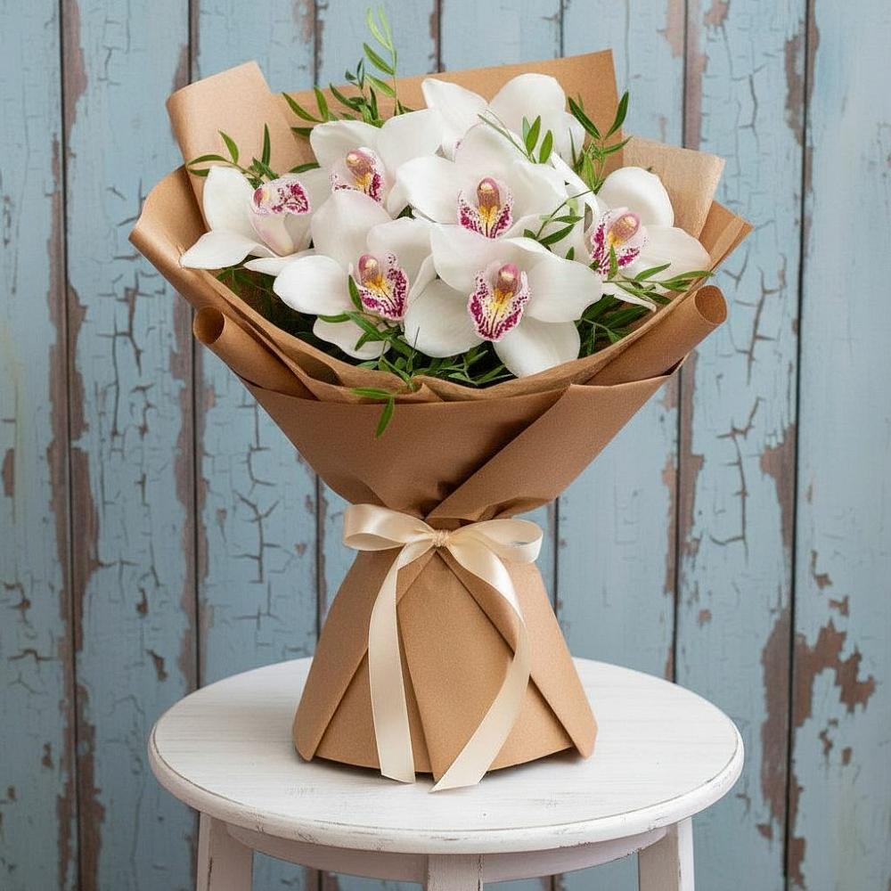 Букет цветов из: Орхидеи и Розы в Миллерово