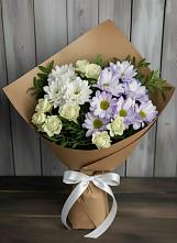 Букет цветов из:  Хризантемы и Розы в Миллерово