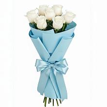 Букет 7 белых роз Проуд в Миллерово