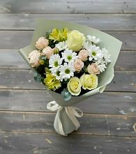 Букет цветов из:  Альстромерии, Розы и Хризантемы #REPLACE_PRED# Миллерово