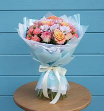 Букет цветов из:  Хризантемы и Розы #REPLACE_PRED# Миллерово